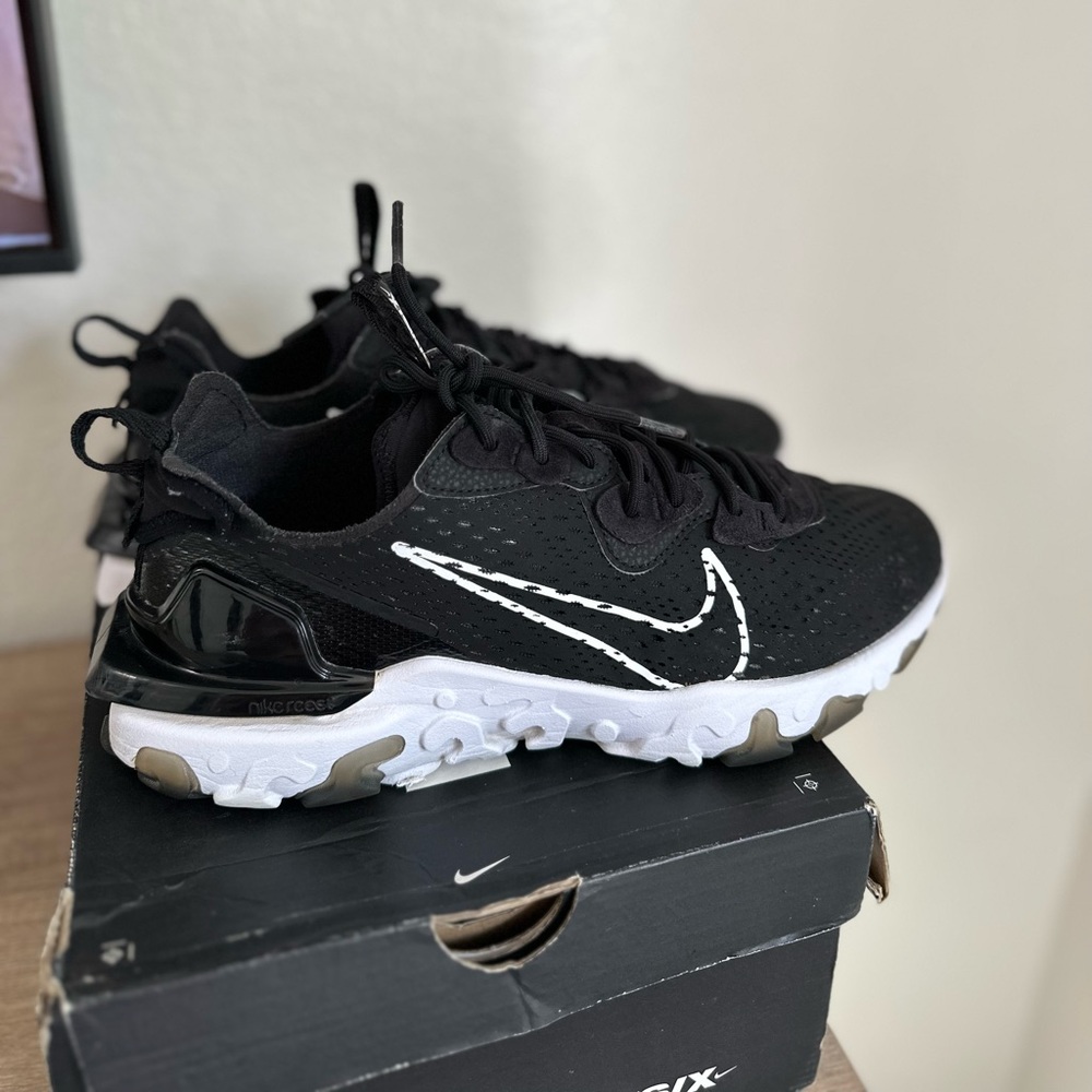 Nike Men's‎ React Vision Running Shoes Black/white Mens Size 9